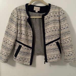 Cropped Tweed-like Jacket